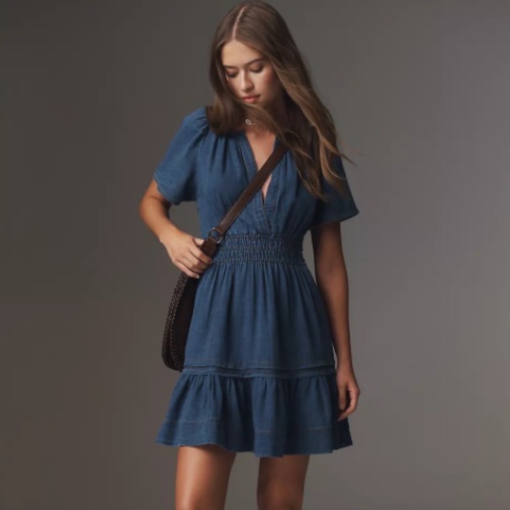 Anthropologie - Somerset mini jean denim dress - Women's Size XL - NWOT